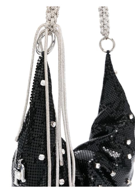 Borsa a spalla vela metal in nero e argento - donna ROSANTICA | B17594BLK