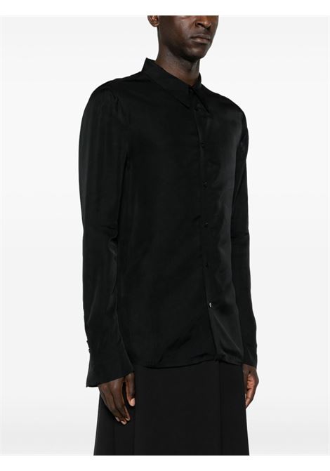 Black long-sleeve satin shirt Sapio - men SAPIO | 124U0902N16NR