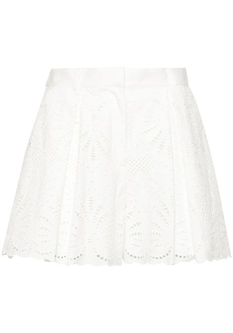 Shorts in broderie angelo in bianco - donna SELF-PORTRAIT | SS24141PW