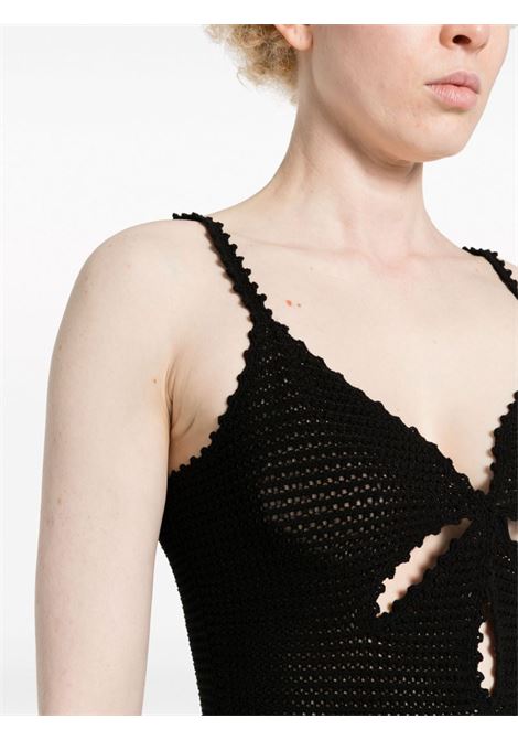 Abito midi crochet in nero - donna SELF-PORTRAIT | SS24168MB