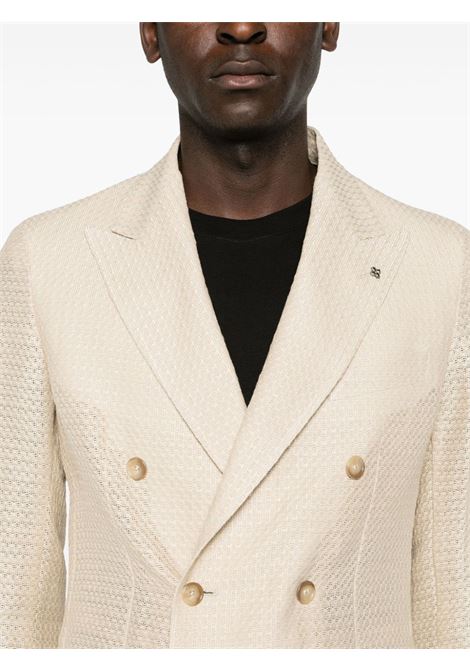 Beige montecarlo double-breasted blazer Tagliatore - men TAGLIATORE | GDARREL20K770124EA907