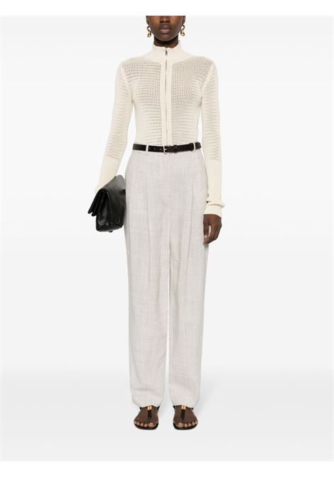 Beige pleated tailored trousers - women TOTEME | 234WRB847FB0109031