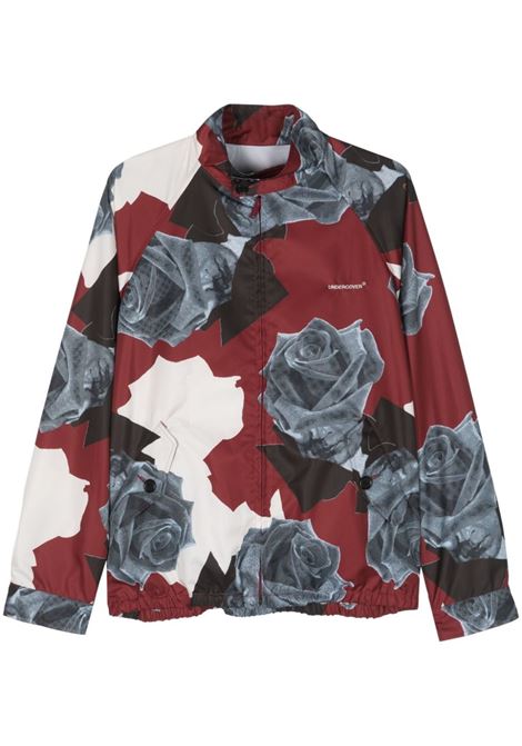 Multicolour rose-print lightweight windbreaker Undercover - men UNDERCOVER | Outerwear | UP1D4204BRD