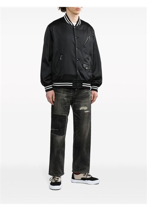 Black logo-patch bomber jacket - men UNDERCOVER | UP1D4206BLK