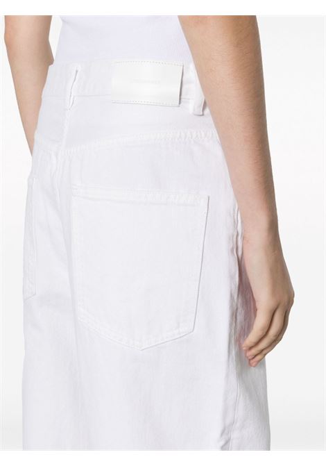 Jeans dritti a vita bassa in bianco - donna WARDROBE.NYC | W2048PCWHT