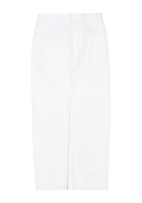 Gonna lunga denim Column in bianco - donna WARDROBE.NYC | W2097PCWHT