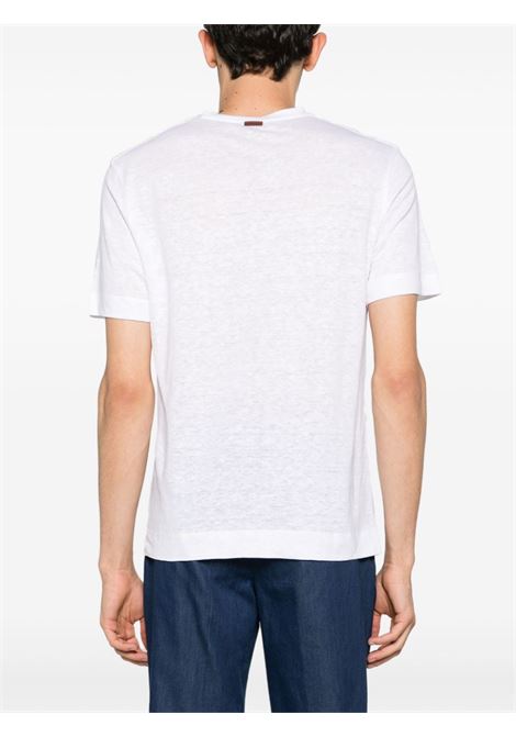 White crew-neck T-shirt - men ZEGNA | UD376A7D783N01