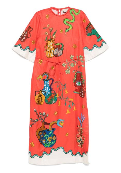 Multicolored Rose T-shirt dress Alemais - women ALEMAIS | 4154DTNGRN