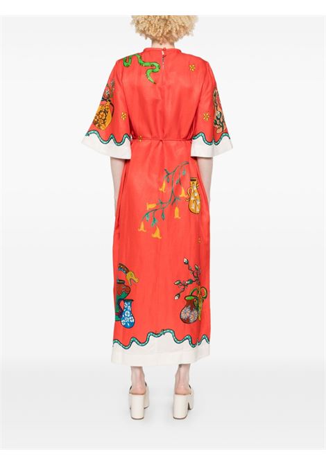 Multicolored Rose T-shirt dress Alemais - women ALEMAIS | 4154DTNGRN