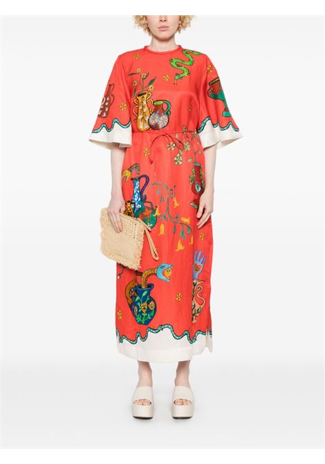 Multicolored Rose T-shirt dress Alemais - women ALEMAIS | 4154DTNGRN