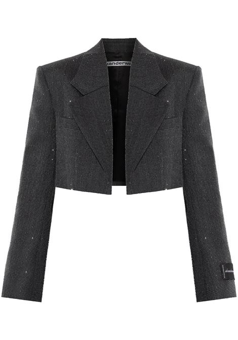 Grey cropped wool blazer Alexander wang - women ALEXANDER WANG | Blazers | 1WC1252619010