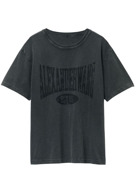 T-shirt con stampa in nero Alexander wang - donna ALEXANDER WANG | T-shirt | 4CC2251542020A