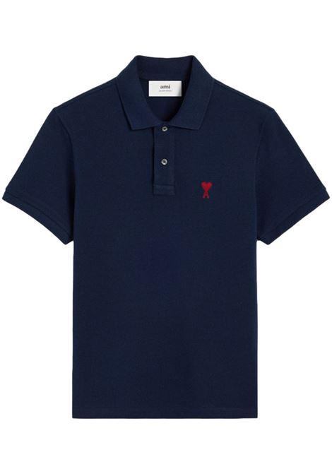 Navy blue Ami De Coeur polo shirt Ami Paris - unisex AMI PARIS | Polo | BFUPL001760430