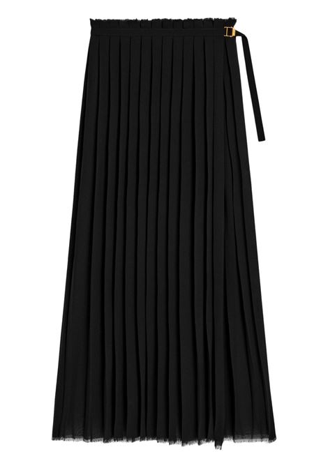 Black klong pleated skirt Ami paris - women AMI PARIS | Skirts | FSK353PL0027001