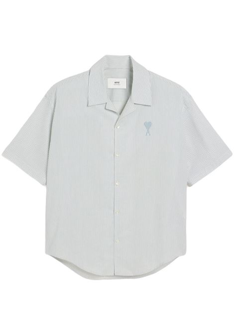 Camicia Ami de Coeur a righe in azzurro chiaro Ami Paris - uomo AMI PARIS | Camicie | HSH292CO01131041