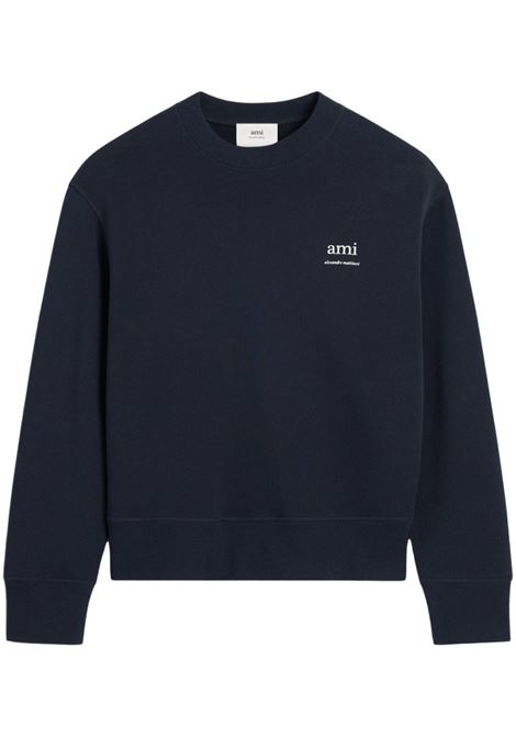 Blue Ami Alexandre Mattiussi-print sweatshirt Ami paris - men AMI PARIS | Sweatshirts | HSW048JE01204011