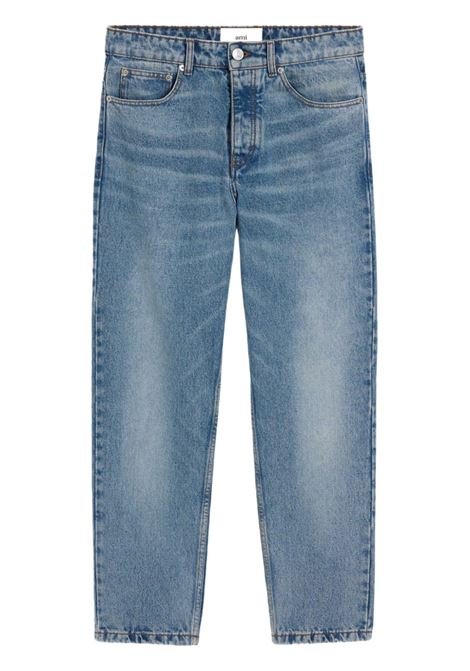 Blue tapered jeans Ami paris - men AMI PARIS | Jeans | HTR103DE0046480