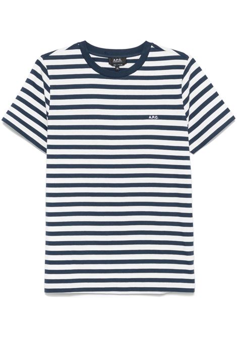 T-shirt a righe in bianco e blu A.P.C. - unisex A.P.C. | COHBZM26419IAK