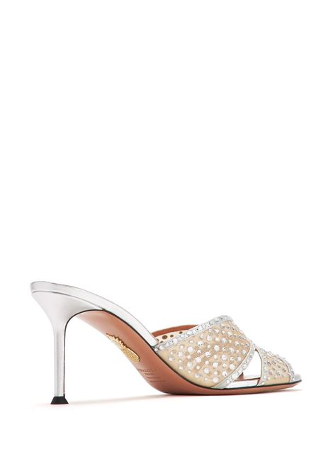 Mules in pelle in argento Aquazzura - donna AQUAZZURA | CLRMIDM0NPUCCC