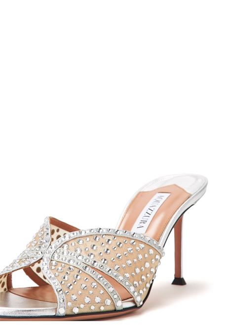 Mules in pelle in argento Aquazzura - donna AQUAZZURA | CLRMIDM0NPUCCC