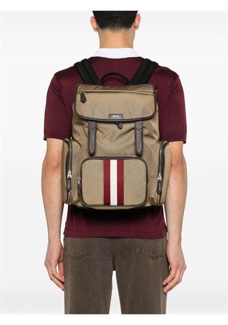 Brown Printed Code Explorer backpack Bally - men BALLY | MAK04BNY286I8U8P