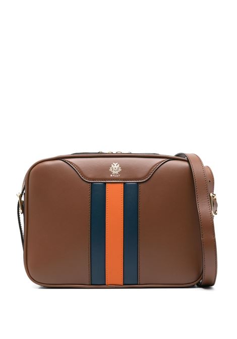 Brown stripe-detailed crossbody bag Bally - men BALLY | MAS02MVT846I801O