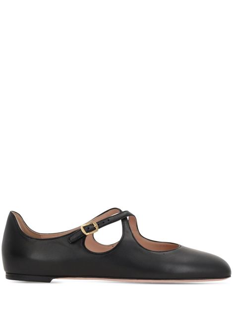 Black beliska leather ballerina shoes Bally - women