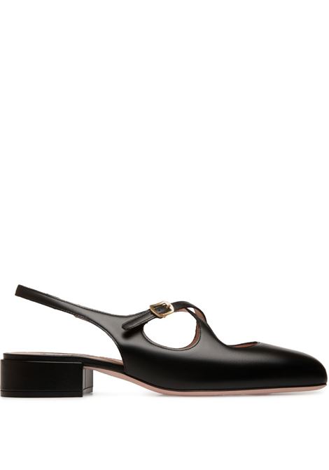 Black 30mm leather ballerina shoes Bally - women