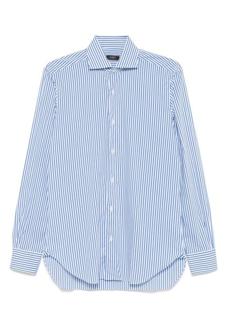 Camicia a righe in blu Barba - uomo