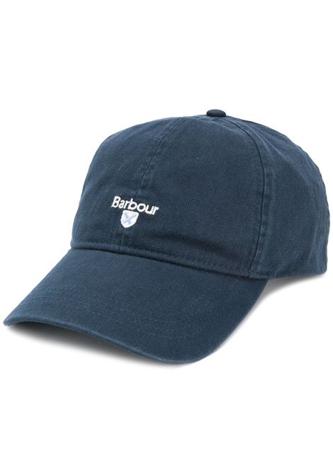 Cappello da baseball con logo in blu - BARBOUR uomo BARBOUR | Cappelli | MHA0274NY91