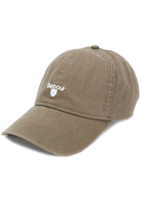 Olive green logo baseball cap - BARBOUR men BARBOUR | Hats | MHA0274OL51