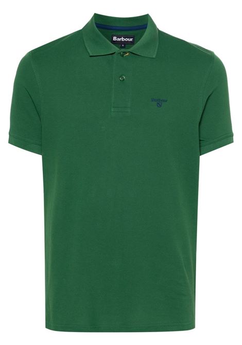 Polo con ricamoo in verde Barbour - uomo