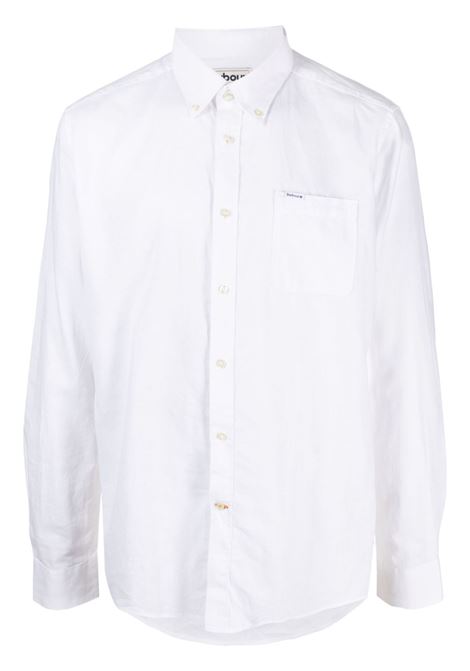 White chest-pocket button-up shirt Barbour - men