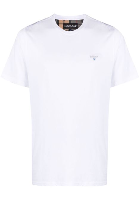 White embroidered-logo T-shirt - BARBOUR men BARBOUR | T-shirt | MTS0670WH11