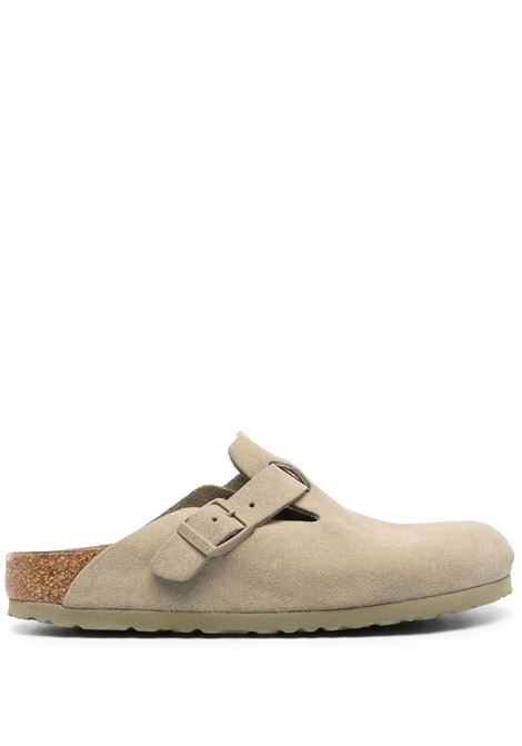 Beige Boston suede mules Birkenstock - unisex