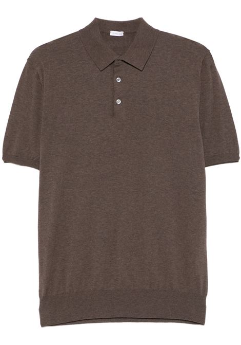 Polo in cotone in marrone Caruso - uomo