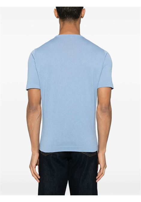 Light blue fine-knit T-shirt Caruso - men CARUSO | MK66Y7002570160