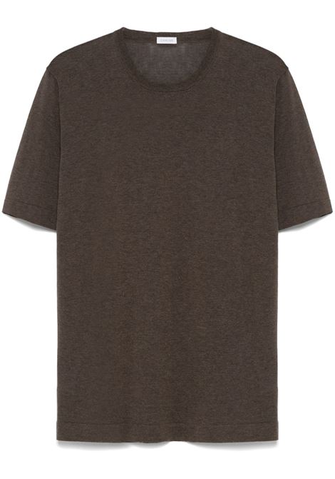 Brown short-sleeves cotton T-shirt Caruso - men CARUSO | MK66Y7002570520