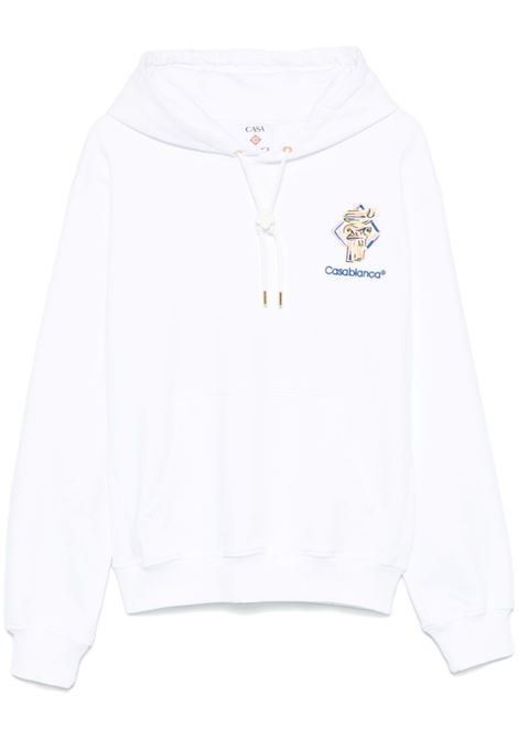 White logo-embroidered sweatshirt Casablanca - men