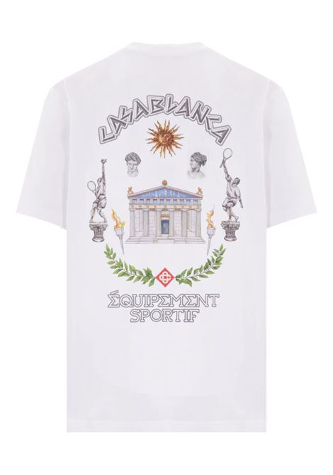 T-shirt con logo in bianco Casablanca - uomo CASABLANCA | MPS25JTS00108WHT