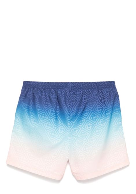 Blue printed swim shorts Casablanca - men CASABLANCA | MPS25TR22401BL