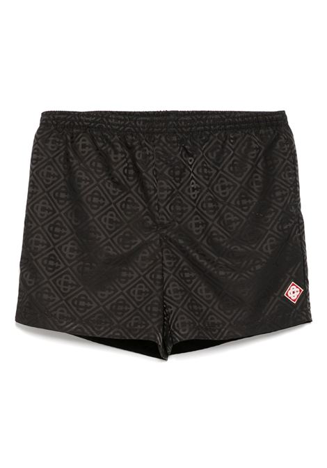 Black monogram swim shorts Casablanca - men CASABLANCA | MPS25TR22404BLK