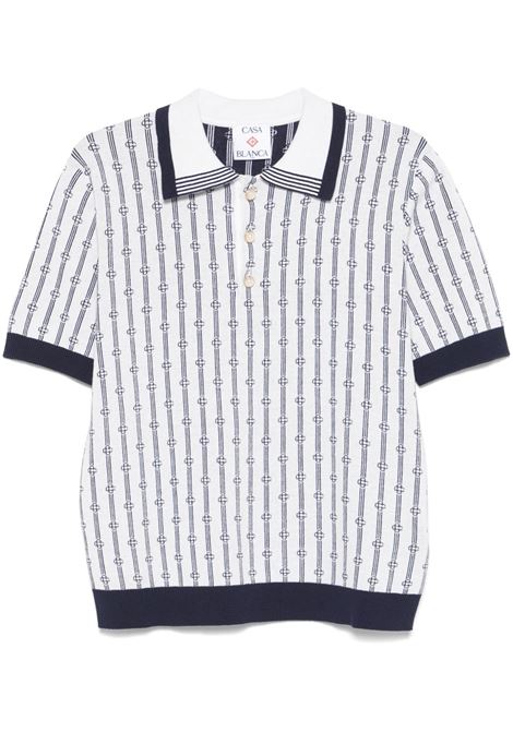 Polo con monogramma in bianco Casablanca - uomo