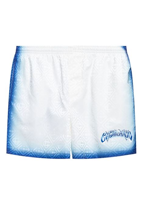 Blue and white faded-effect swim shorts Casablanca - men CASABLANCA | MS25TR22401BL