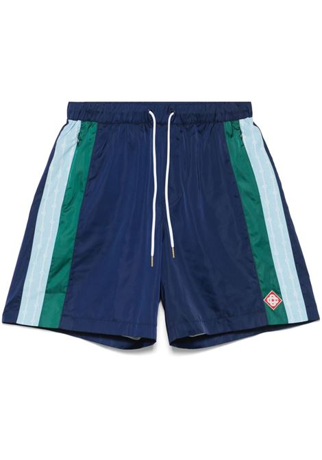 Blue striped-detail swim shorts Casablanca - men