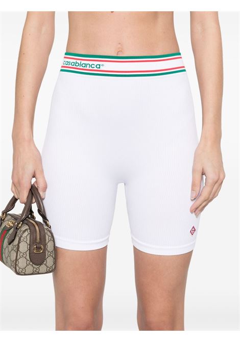 White seamless sports shorts Casablanca - women CASABLANCA | WPS25ACT02501WHT