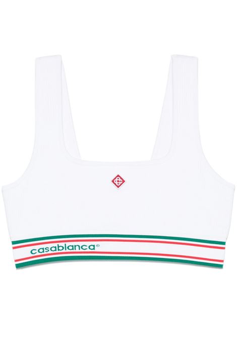 White seamless sports bra Casablanca - women