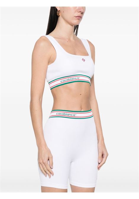 White seamless sports bra Casablanca - women CASABLANCA | WPS25ACT02601WHT