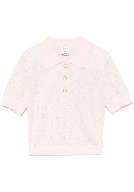 Top con monogramma in rosa Casablanca - donna