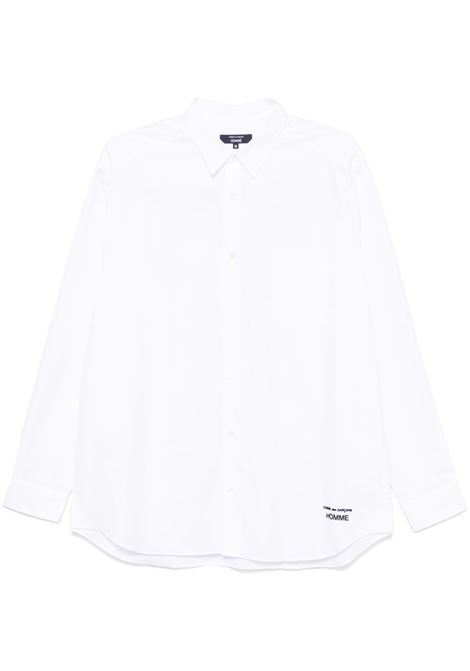 White logo-embroidered shirt Comme Des Garçons Homme - men COMME DES GARCONS HOMME | Shirts | HOB1023